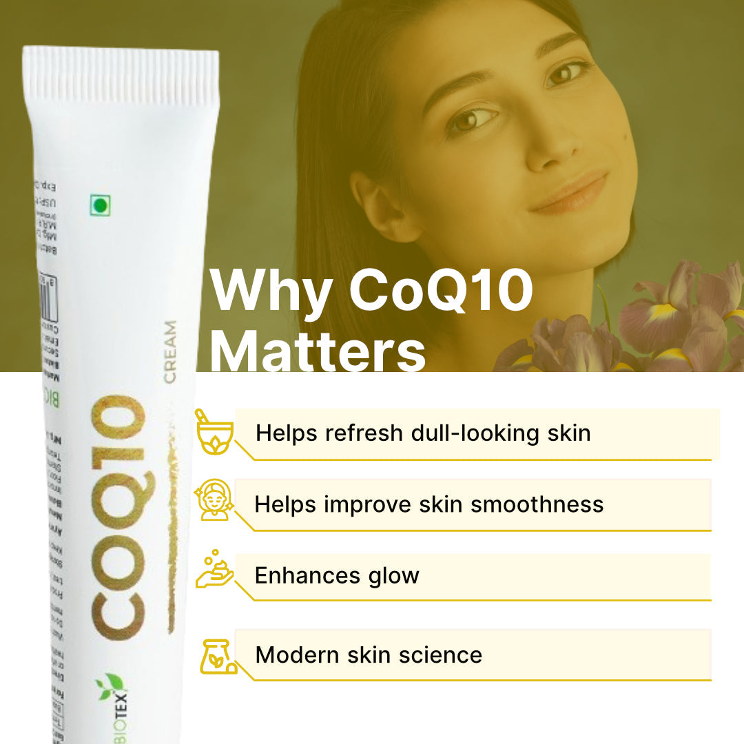 Skin vitality support with Biotex CoQ10 Cream, Curatio Health Malaysia
