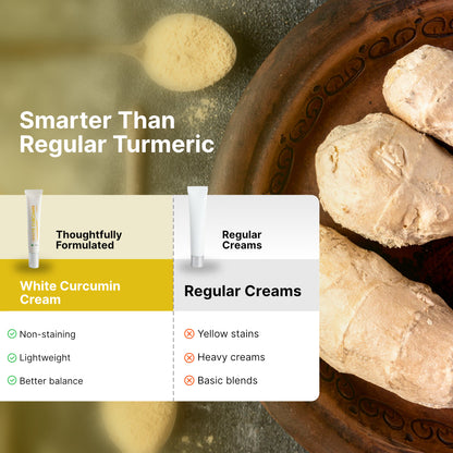 Non-staining Biotex White Curcumin Cream for daily use, Curatio Health Malaysia