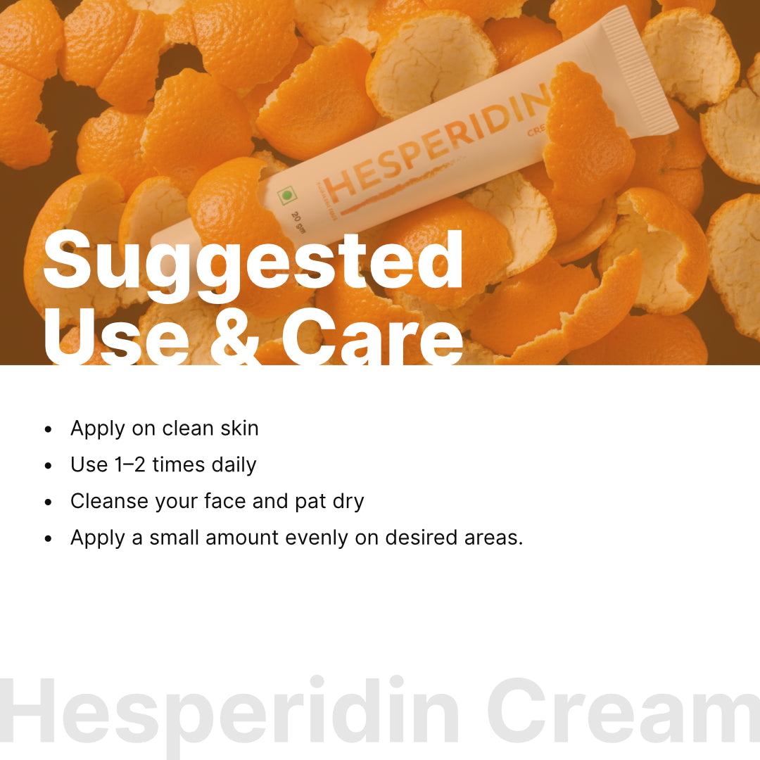 How to use Biotex HESPERIDIN Cream: cleanse, then apply a small amount 1 to 2 times daily, Curatio Health Malaysia