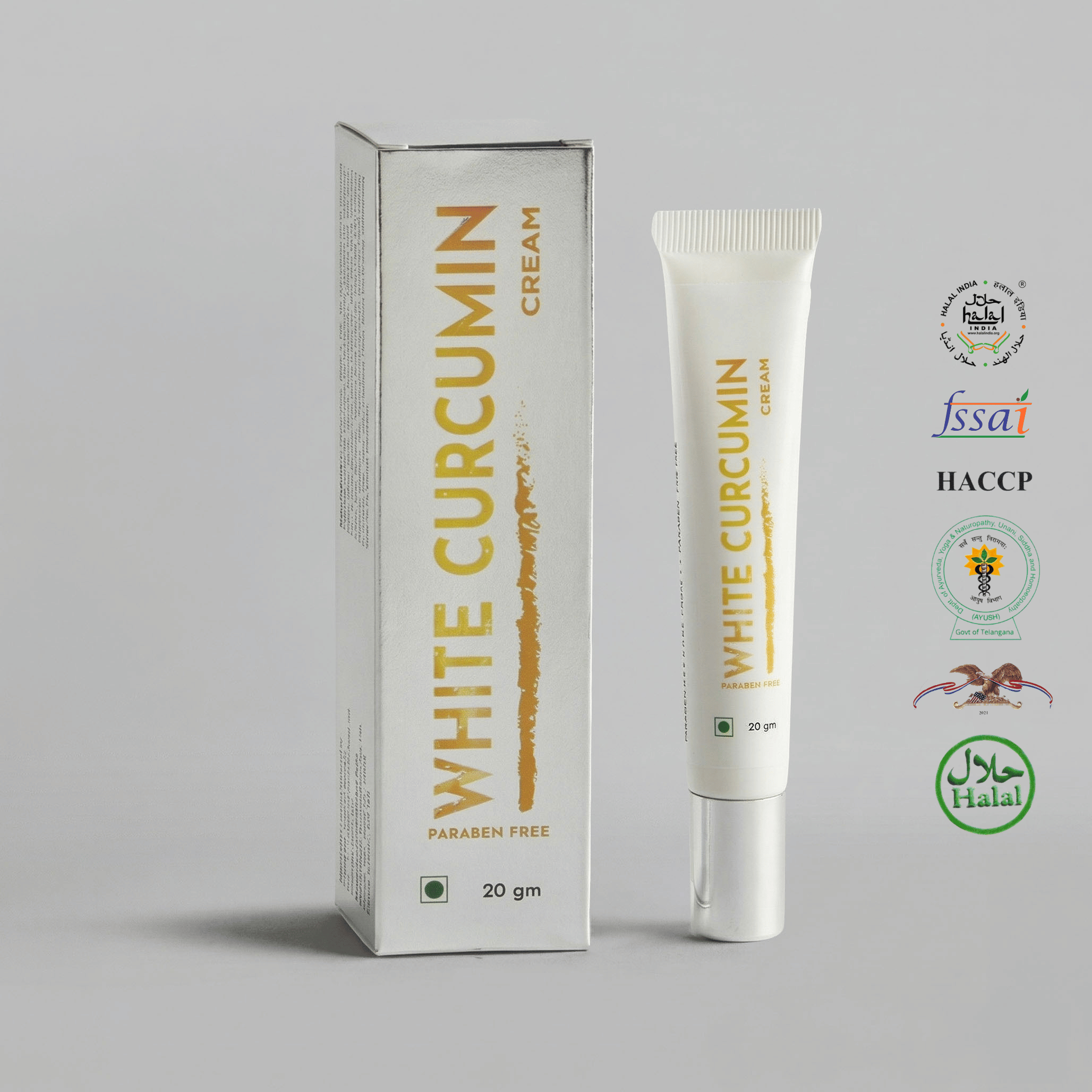 White Curcumin Cream - Ayurvedic Topical Formulation